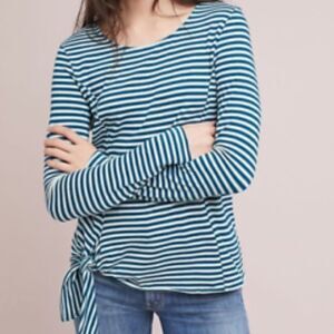 Anthro‎ T.la Striped Green/Mint Long Sleeve Top